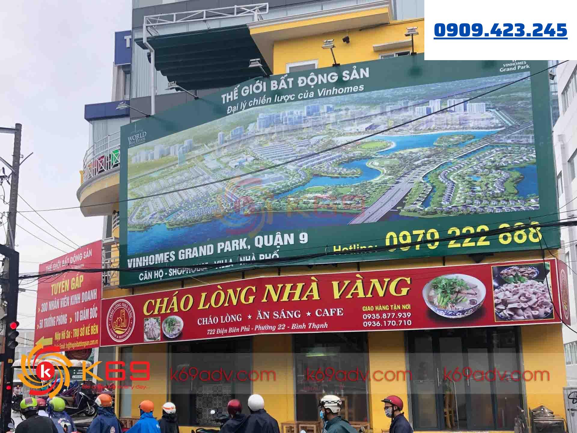 Làm bảng hiệu quảng cáo Hiflex tại K69ADV
