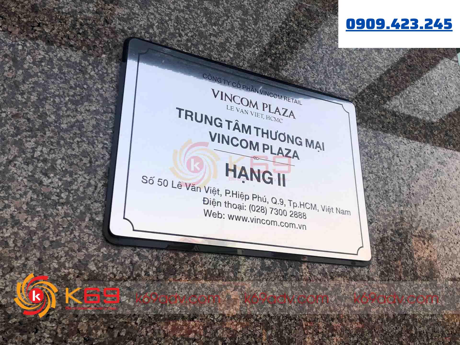 Làm bảng hiệu quảng cáo Inox tại K69ADV