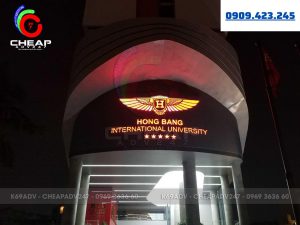 Làm bảng hiệu quận bình thạnh logo đại học Hồng Bàng đường điện biên phủ tại Quảng Cáo K69adv