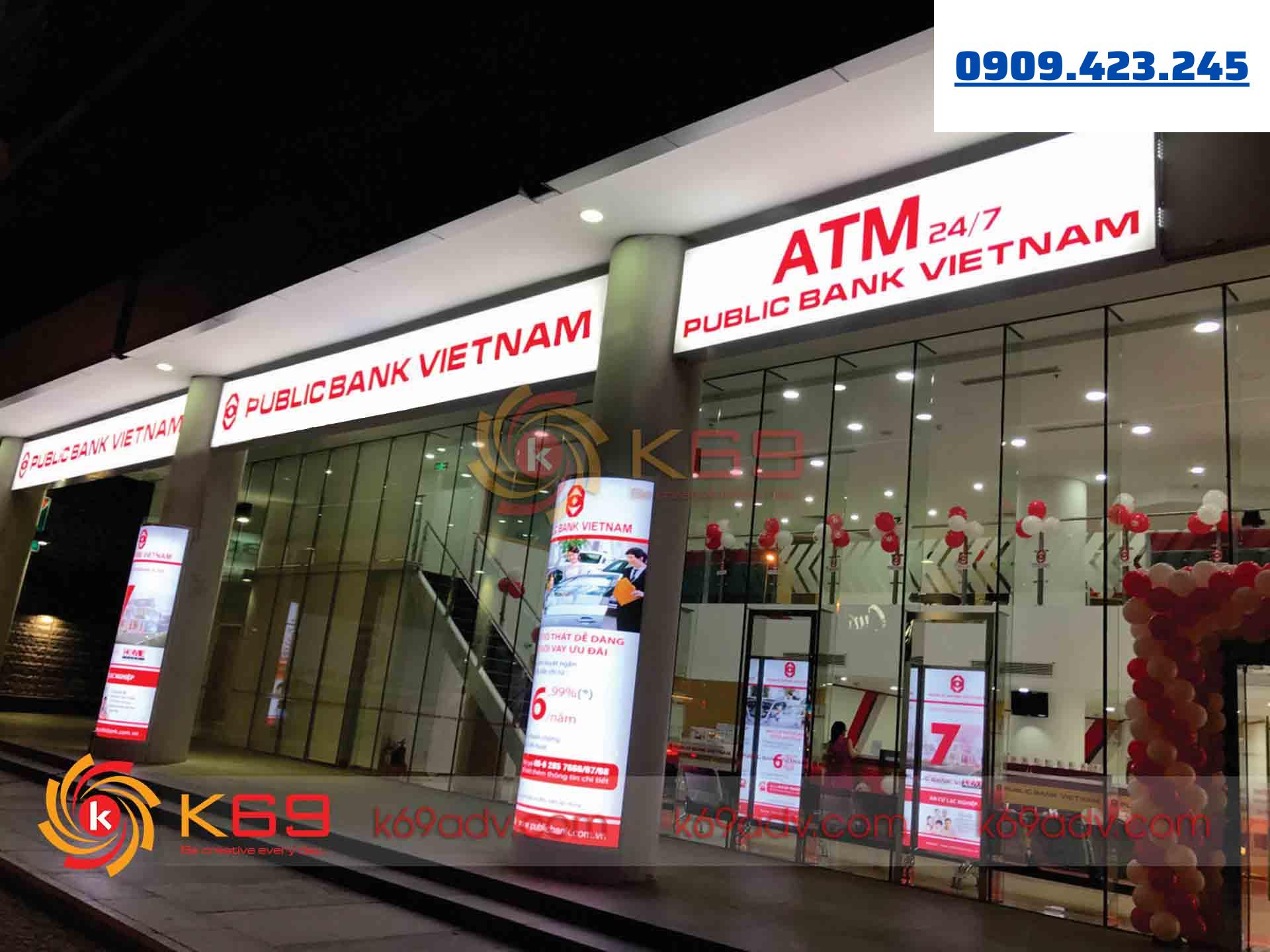 Làm bảng hiệu tại quận 7 ngân hàng public bank việt nam tại K69adv