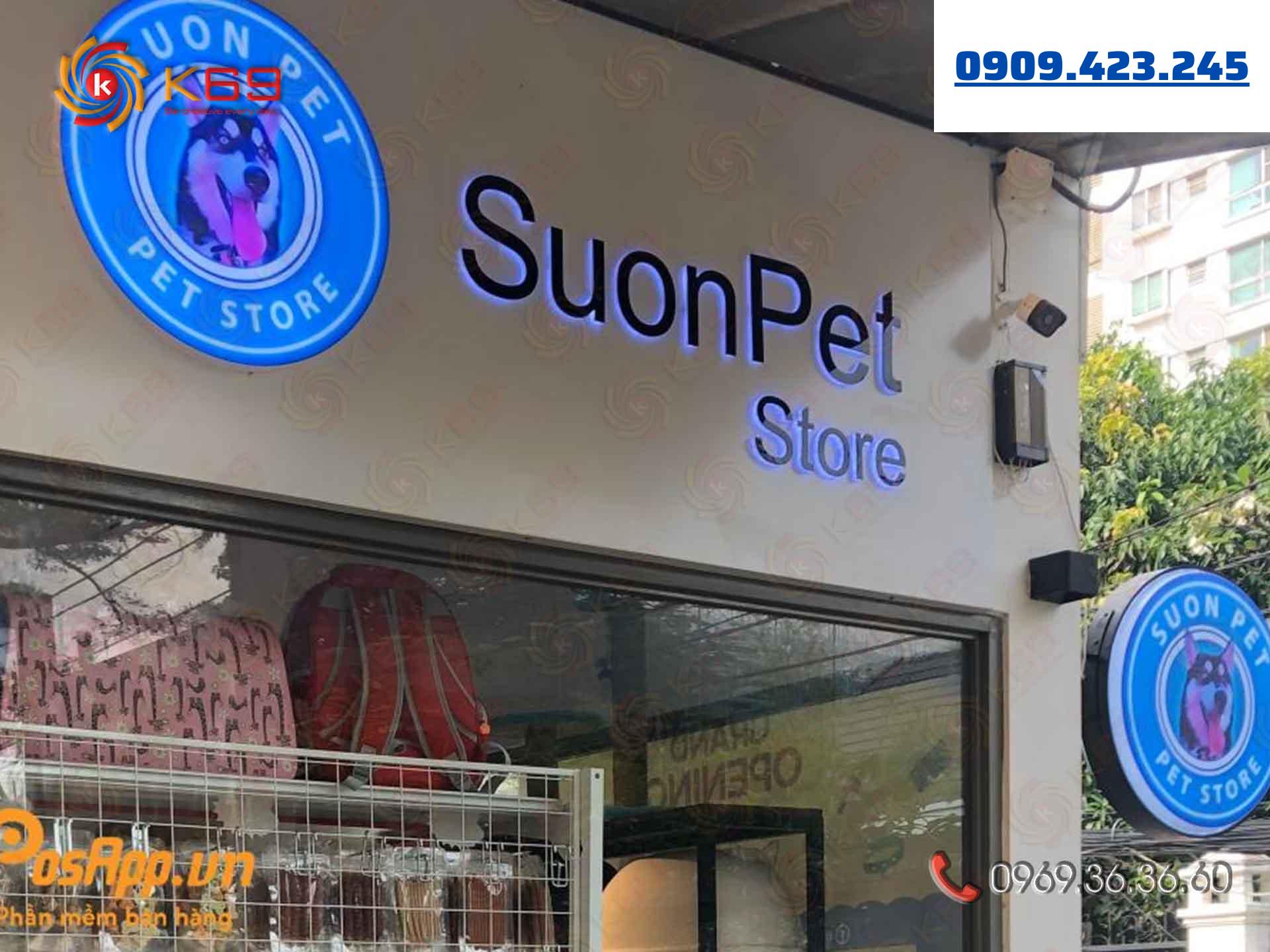 Mẫu bảng hiệu Pet store đẹp tại K69adv
